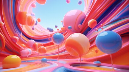a colorful, abstract background with several locations