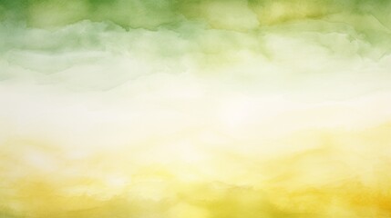 Abstract watercolor background with a light tone. Yellow, green, and white gradient drawing done by hand