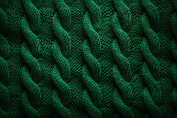 The texture of a green sweater