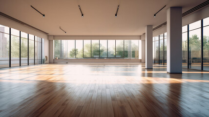 Modern bright interiors empty room 