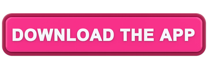 Download the app button. 3D illustration.