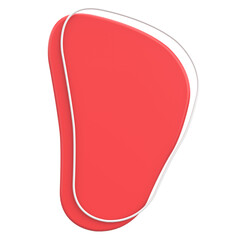 3D Blob. Abstract Text Box. 3D illustration.