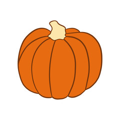 Orange Pumpkin Drawing
