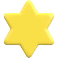 3D Star. Star Shape. 3D illustration.