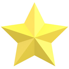 3D Star. Star Shape. 3D illustration.