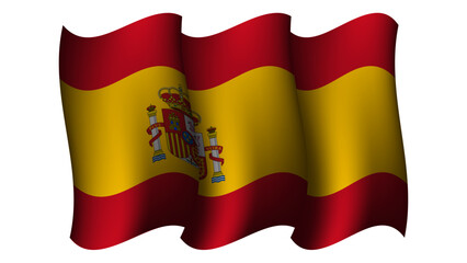 spain waving flag design vector illustration