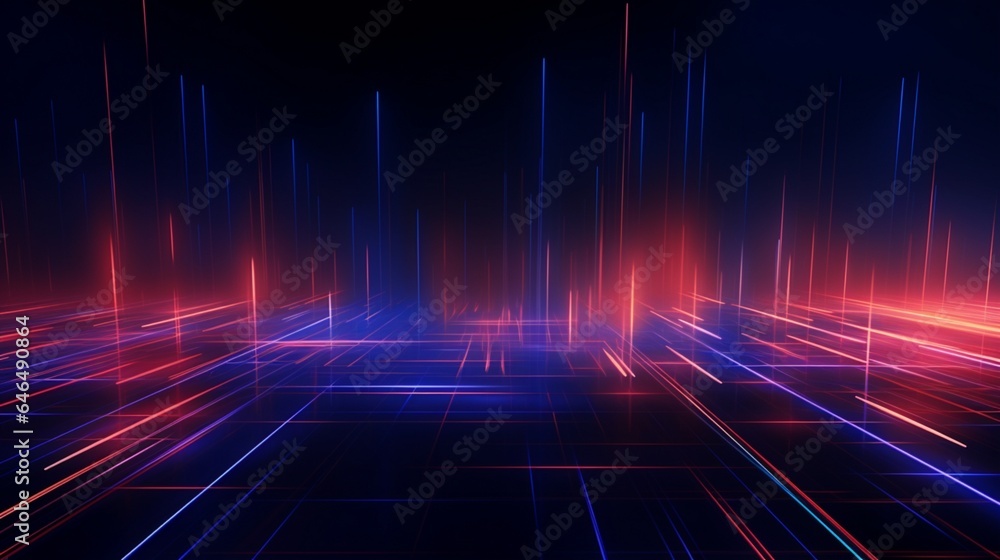 Poster background design with abstract lines showing the movement of financial assets and room for your wri