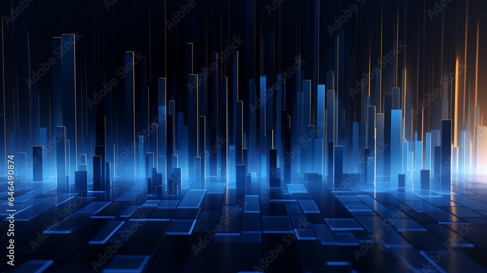 Poster background design with abstract lines showing the movement of financial assets and room for your wri