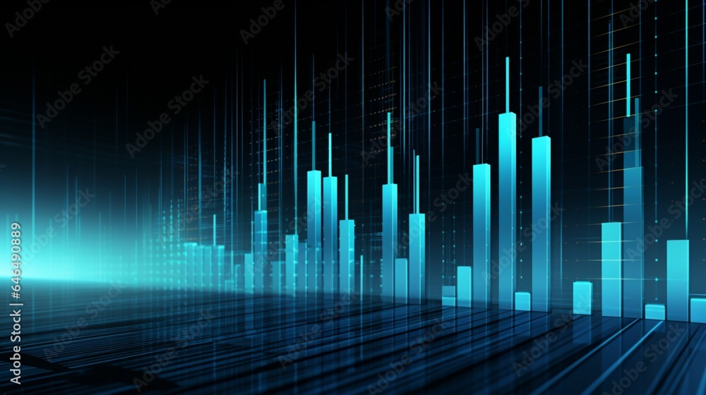 Poster background design with abstract lines showing the movement of financial assets and room for your wri