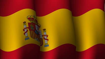 spain waving flag background design vector illustration