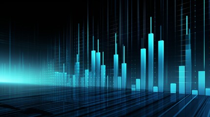 Background design with abstract lines showing the movement of financial assets and room for your writing