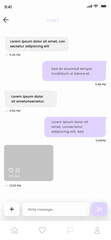 Chat, Messages and photos screen App Template