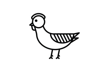 Chicken Icon. Icon related to Farming And Farm. Suitable for web site design, app, user interfaces. Line icon style. Simple vector design editable