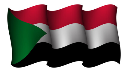 sudan waving flag design vector illustration