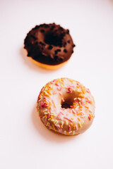 chocolate donut with sprinkles