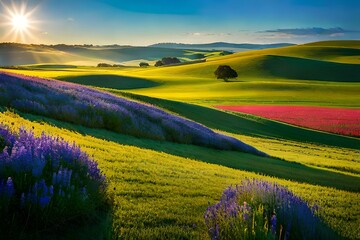 landscape with field generated by AI