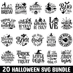 Naklejka premium 20 halloween svg bundle Vol-1