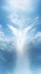 Angel spiriy rising up in the sky