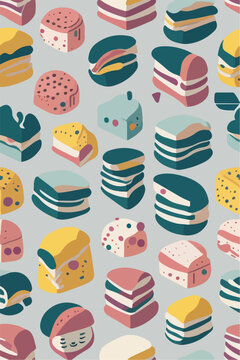 Macarons Dreamland, Sweet Colorful Patterns
