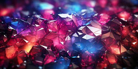 Sehr schöner digitaler Hintergrund leuchtende rauten Form für Webdesign und Drucksachen im Querformat für Banner, ai generativ