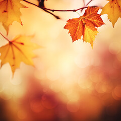 Abstract fall background with maple leaf, seasonal wallpapers