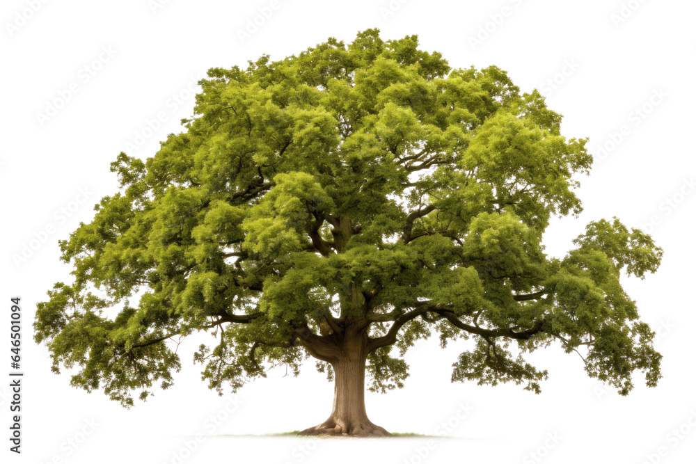 Canvas Prints green oak tree, png file of isolated cutout object on transparent background.