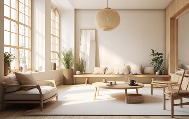 Modern interior jacanid style design living room. AI, Generative AI