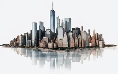Fototapeten Panorama of Lower Manhattan view from the South transept. AI, Generative AI © Stormstudio