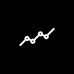 Analytics diagram icon isolated on white background 