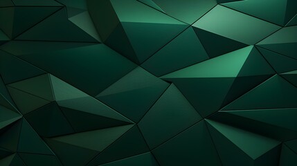 Abstract 3D Background of triangular Shapes in green Colors. Modern Wallpaper of geometric Patterns

