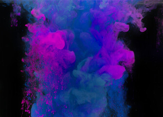 Fototapeta na wymiar colorful smoke on dark background