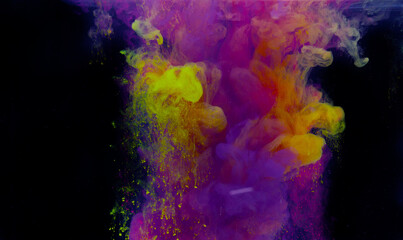Obraz na płótnie Canvas colorful smoke on dark background