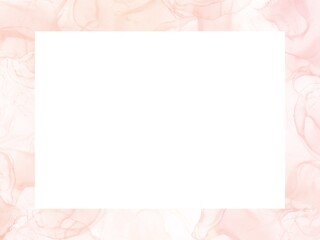 Pink beige abstract background of marble liquid ink art painting. Image of original artwork watercolor alcohol ink paint texture