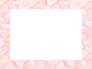 Pink beige abstract background of marble liquid ink art painting. Image of original artwork watercolor alcohol ink paint texture