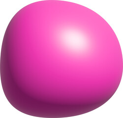 Pink glossy 3d circle shape png