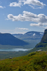 Nature and mountains on the way into the Kebnekaise valley, Nikkaluokta.