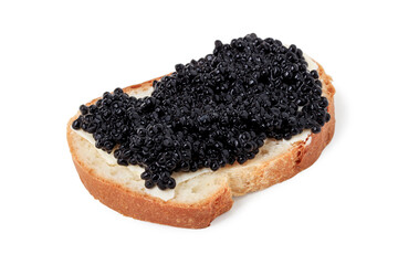 Sandwich with black caviar