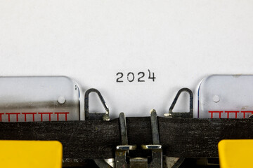 2024 written on an old typewriter	

