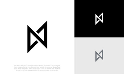 Initials N logo design. Initial Letter Logo. Innovative high tech logo template.	