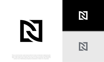 Initials N logo design. Initial Letter Logo. Innovative high tech logo template.	
