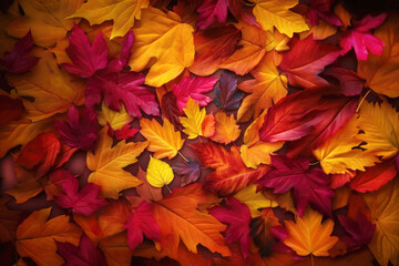 Naklejka na ściany i meble Background with colorful autumn leaves