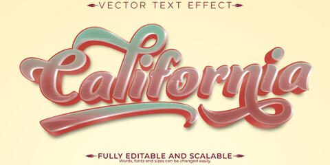 Retro vintage text effect, editable 70s and 80s text style