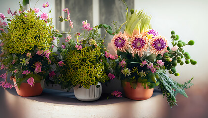 Fototapeta na wymiar flowers in a vase, color, 