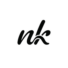 NK letter logo design