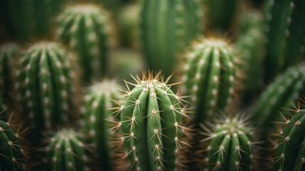 Cactus close up. Generative Ai
