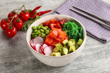 Hawaian cuisine - Poke with salmon