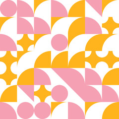 Naive playful abstract forms. Geometric poster retro Bauhaus style. Vector