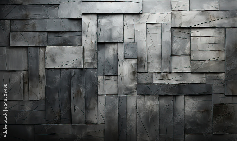 Poster abstract background in gray tones from geometric shapes.