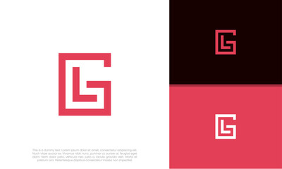 Initials G. GL logo design. Initial Letter Logo. Innovative high tech logo template.	