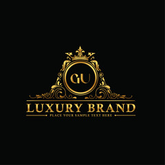 Letter GU luxury brand Logo
